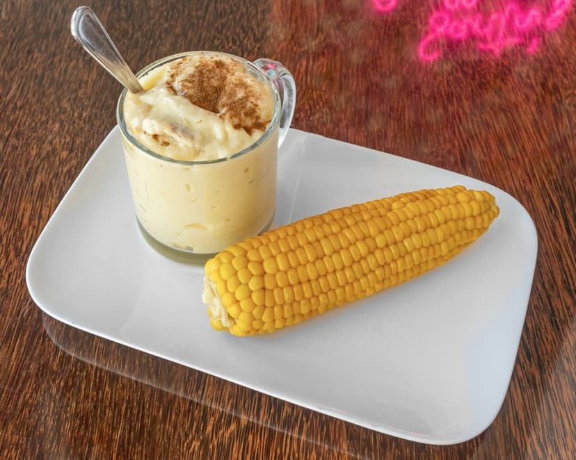 Corn atole: Sweet Salvadorian corn drink.